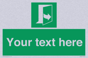 Custom sign safe condition door opens pulling left hand side